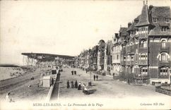 VINTAGE POSTCARD Seas les Bains the Walk of the Beach