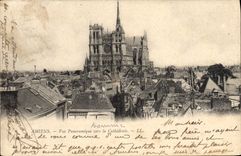 VINTAGE POSTCARD Amiens Panoramic View towards the Cathedral