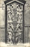 CPA Amiens Cathedrale Soubassement de la Statue de la Vierge 