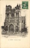 CPA Amiens Cathedrale Facade 