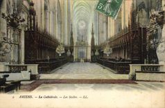 CPA Amiens La Cathedrale Les Stalles 