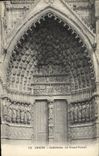 CPA Amiens Cathedrale Le Grand Portail 