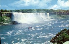MODERN CARD The American Falls ace Viewed from the Canadian Side showing the Maid off the frequent Mist one and off its trips