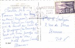 POSTAL MODERNA Chartres tiene puerta meridional de Cathedrale