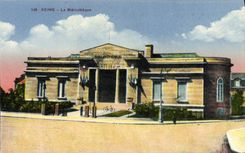 CPA Reims La Bibliotheque