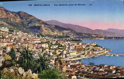 CPA Monte Carlo Vue Generale Prise De Monaco