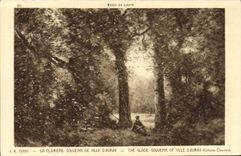 VINTAGE POSTCARD the Clearing Souvenir Of City D' Avray Paris Museum of Louvre