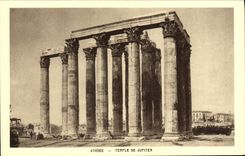 VINTAGE POSTCARD Athens Temple Of Jupiter