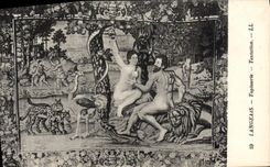 VINTAGE POSTCARD Langeais Tapisserle Temptation