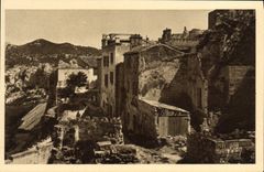 CPA Les Baux Le Vallon et la fontaine