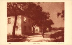 VINTAGE POSTCARD Good Cachoud Night