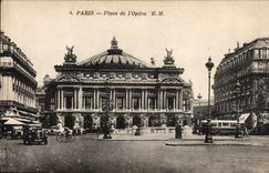 VINTAGE POSTCARD Paris Places De I' Opera