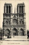 VINTAGE POSTCARD Paris Notre Dame Car