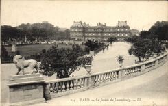 CPA Paris Le Jardin Du Luxembourg Lion