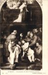 VINTAGE POSTCARD Rubens Communion Of Saint François d' Assise Museum of Antwerp