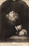 VINTAGE POSTCARD Museum Of Brussels Portrait of a philisophe per G Dou