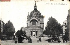 CPA Paris Eglise Saint Augustin