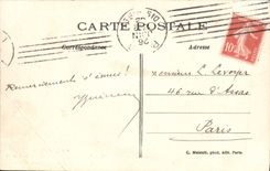 VINTAGE POSTCARD Paris Illumination De I' Avenue Nicolas II a luminous fountain