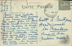 Panorama de París de la POSTAL de la VENDIMIA de París vista de la casa de la flora