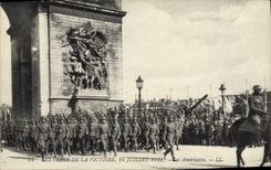 CPA Paris Les Fetes De La Victoire 14 Juillet 1919 Les Americains