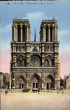 CPA Paris L'Eglise Notre Dame Facade