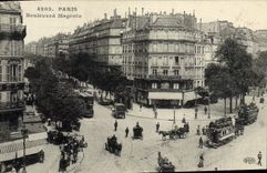 VINTAGE POSTCARD Magenta Paris Boulevard