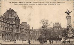 CPA Paris Palais Du Louvre A Gauche Pavillon Turgot Ministere des Finances