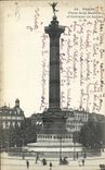 CPA Paris Place De La Bastille et colonne de Juillet