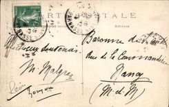 VINTAGE POSTCARD Paris Montmartre Basilica Of the Sacring Heart to the moonlight