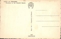 CPA Paris Au Crepuscule Fontaine De la Place De La Concorde