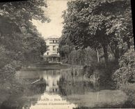 VINTAGE POSTCARD Paris Bois de Boulogne House of ARmenonville Projecting Georges Publicity Street of Champagne Wine market Wines