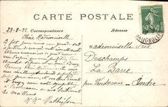 Panorama de París de la POSTAL de la VENDIMIA del jardín de Tileries hacia la calle De Rivoli