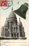VINTAGE POSTCARD Montmartre the Basilica Of the Sacring Heart And the Savoyard one