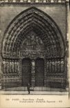 CPA Paris Notre Dame Facade Portail central Portail du Jugement 