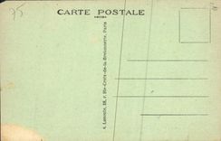 Panorama de París de la POSTAL de la VENDIMIA del lugar de Chatelet tomado hacia la casa de campo del vigilante