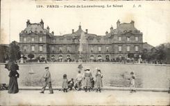 CPA Paris Palais de Luxembourg Le Senat Enfants