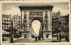 VINTAGE POSTCARD Paris the door Holy Denis