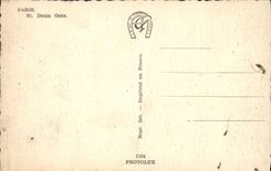 VINTAGE POSTCARD Paris the door Holy Denis