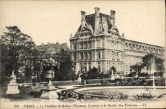 CPA Paris Le Pavillon de Rohan et le Jardin des Tuileres Nouveau Louvre