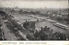 CPA Paris La Seine Vue prise du Louvre 