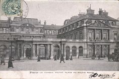 VINTAGE POSTCARD Paris Council Of State Places Palais Royal