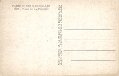 VINTAGE POSTCARD Paris And Its Wonders Place Harmony