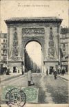 VINTAGE POSTCARD Paris the Gate St Denis