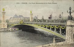 VINTAGE POSTCARD Paris the Bridge Alexandre and the Petit Palais