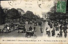 CPA Paris L'Avenue du Bois de Boulogne Arc de Triomphe