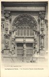VINTAGE POSTCARD Paris the Churches Holy Gate of the church Eustace