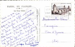 CPM Paris La Tour Eiffel