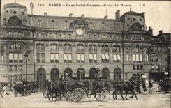 CPA Paris Gare Saint Lazare Cour De Rome