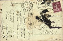 Panorama de París de la POSTAL de la VENDIMIA en el Seine el ISCED Notre Dame y el punto del verde galante