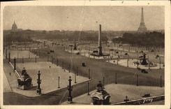 CPA Paris Place de la Concorde Tour Eiffel
